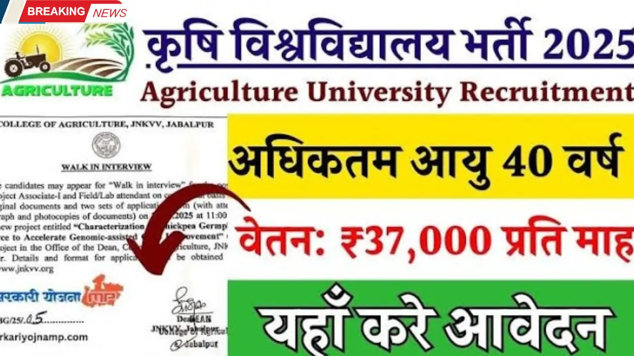 Agriculture University Vacancy