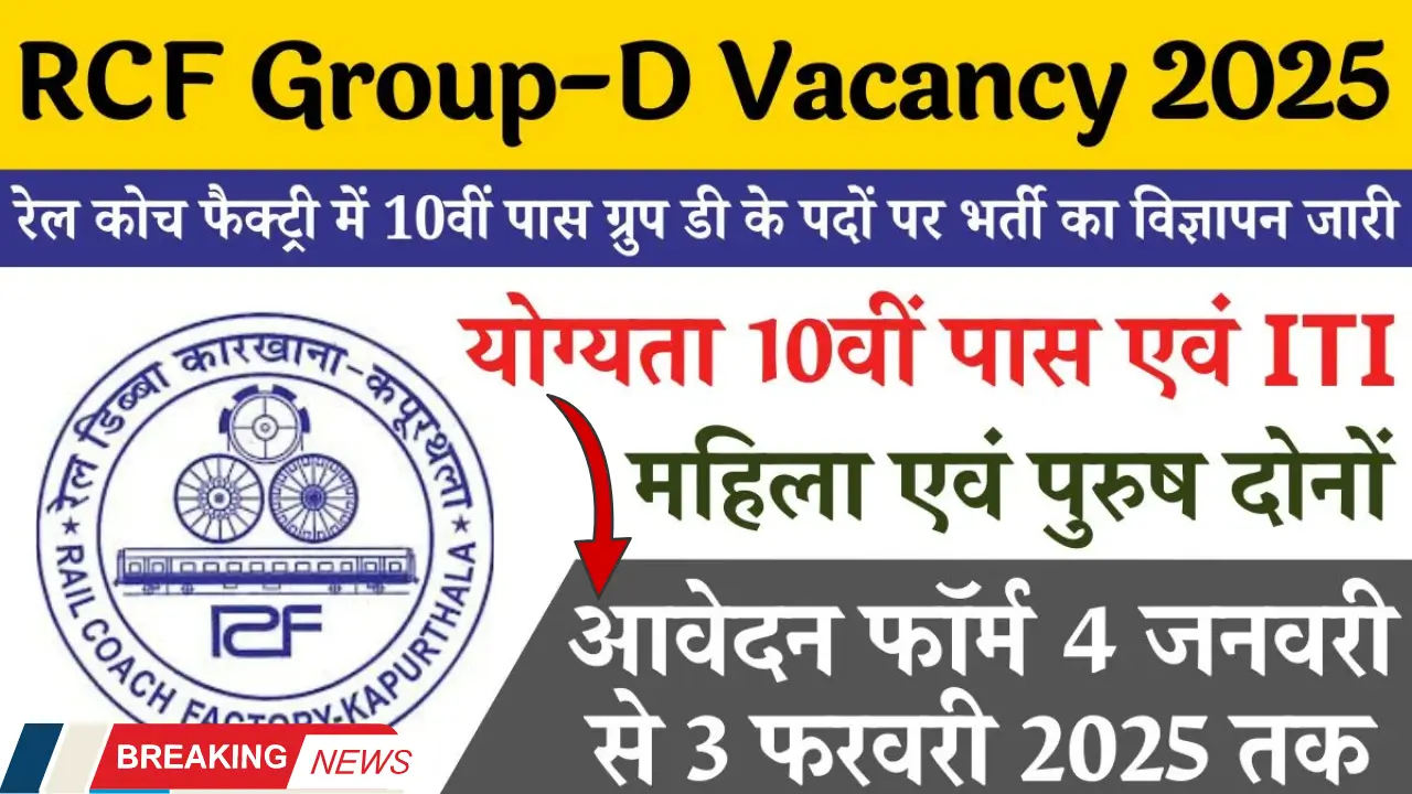 RCF Group D Vacancy 2025