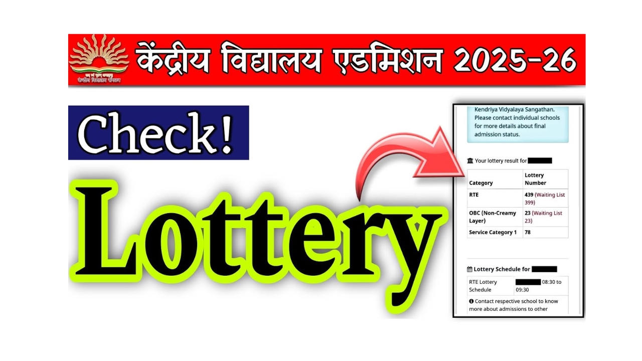 KVS Admission Lottery Class 1 Baalvatika